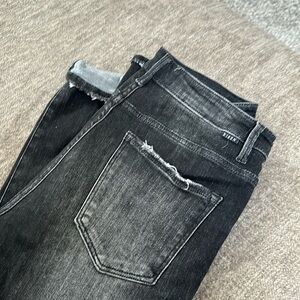 Women’s Risen black distressed denim